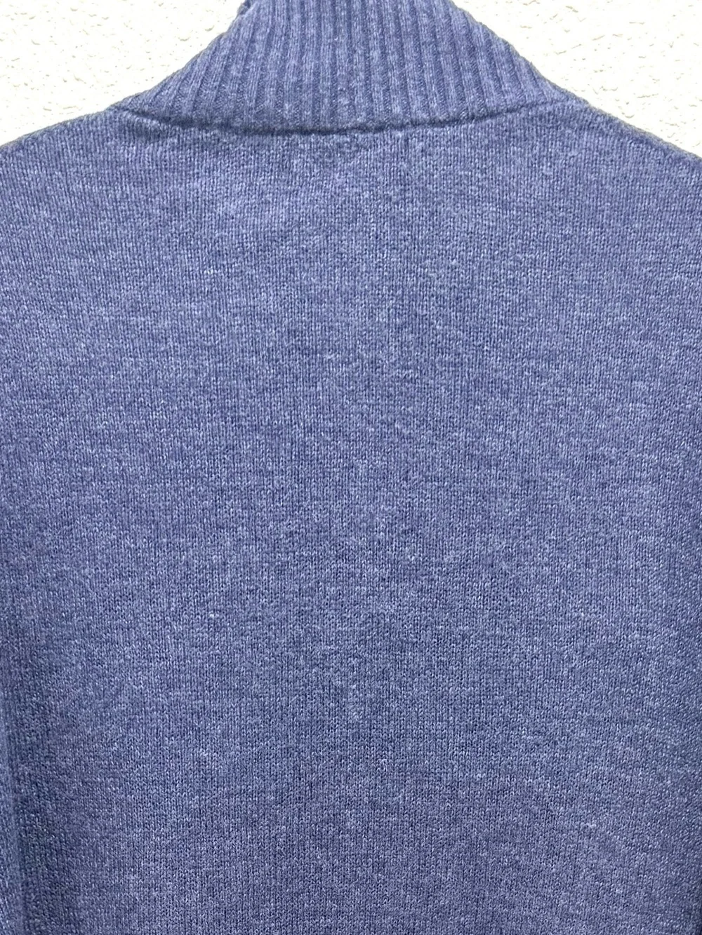 Banana Republic Men's cotton  nylon wool blend Blue Half-Zip Sweater  XXL
